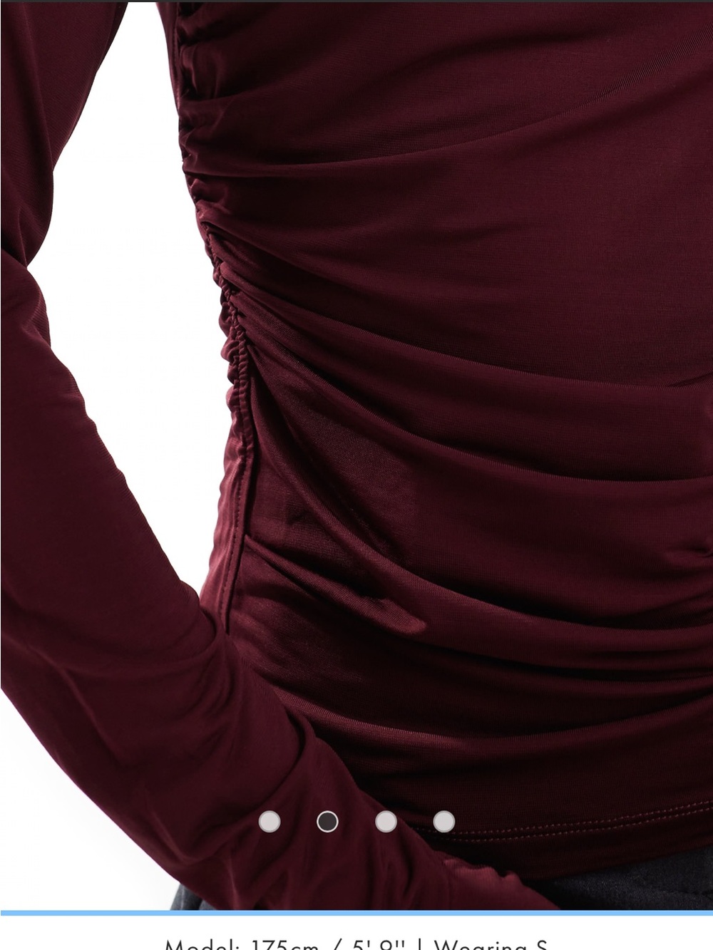 & Other Stories Long-sleeve top with mock neck and a gently draped finish. - Picture 3 of 4